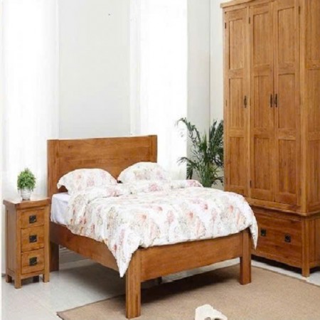 Rustic - BR02 : Trọn Bộ Phòng Ngủ Gỗ Sồi - 3 Món